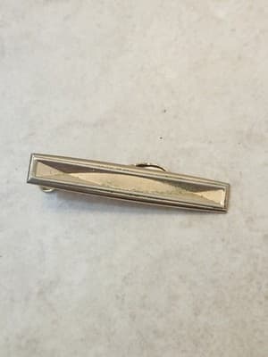 Vintage Mens Tie Clip Bar Lot Mixed Gold Silver Tone Retro Suit Accessories - Thumbnail 12