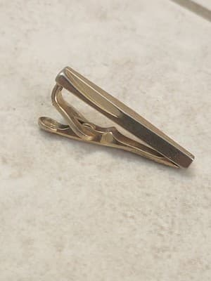 Vintage Mens Tie Clip Bar Lot Mixed Gold Silver Tone Retro Suit Accessories - Thumbnail 19