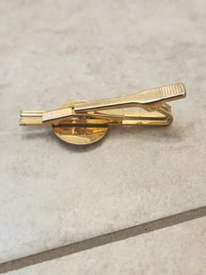 Vintage Mens Tie Clip Bar Lot Mixed Gold Silver Tone Retro Suit Accessories - Thumbnail 21