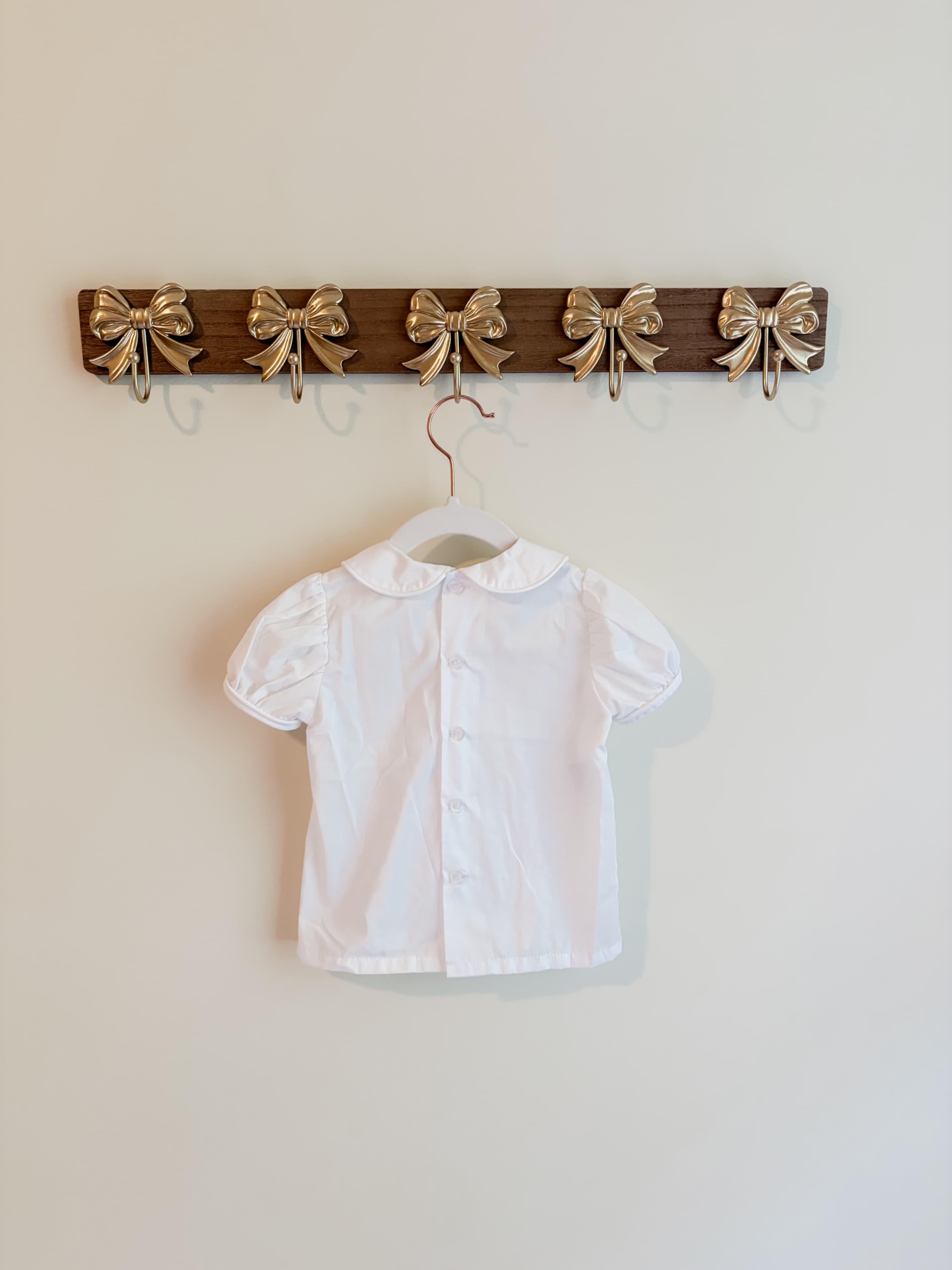 Remember Nguyen size 24 months White Short Sleeve Peter Pan Collar Blouse - Thumbnail 2