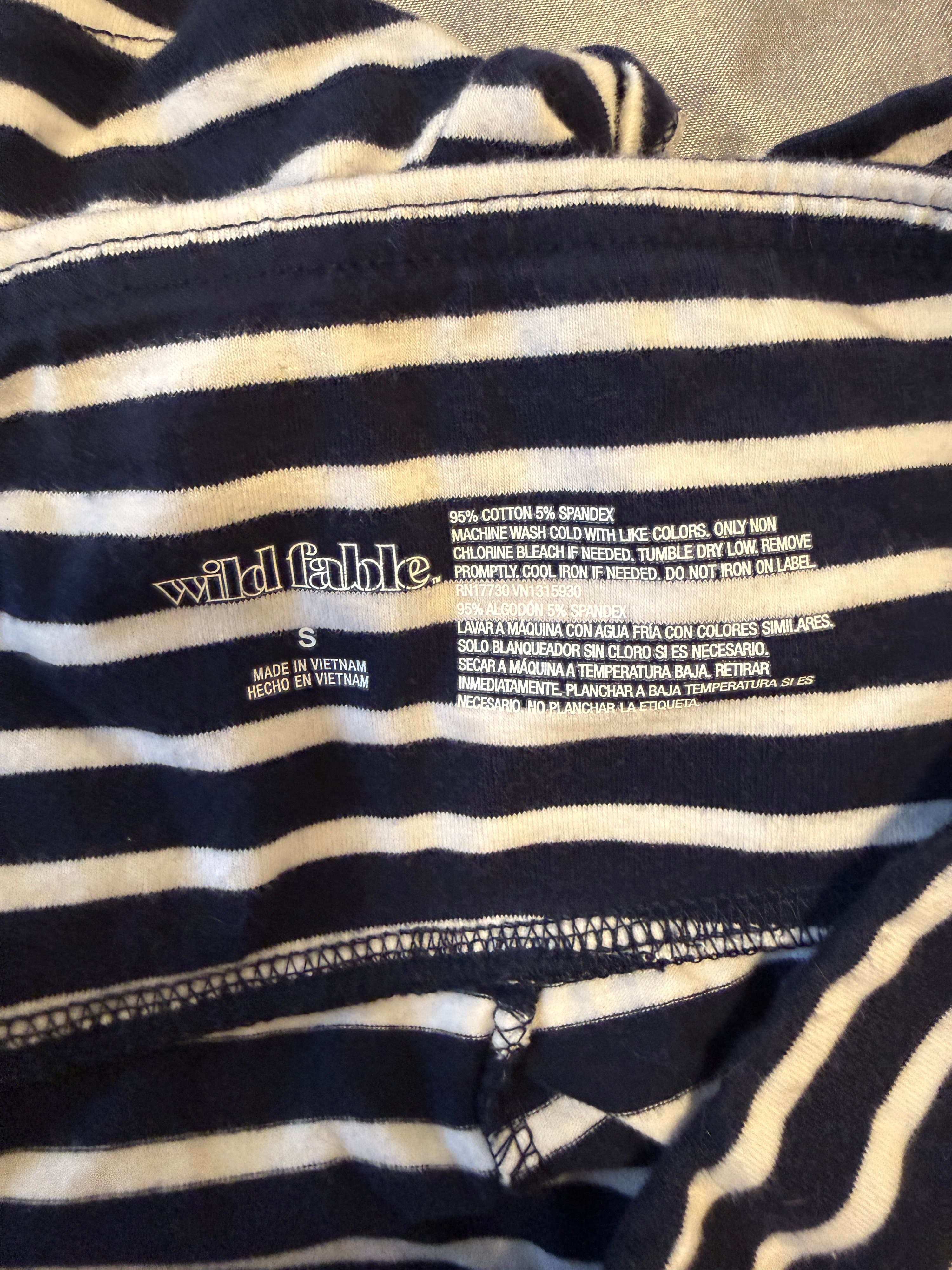 Wild Fable Striped Shorts Size S Navy White - Thumbnail 4
