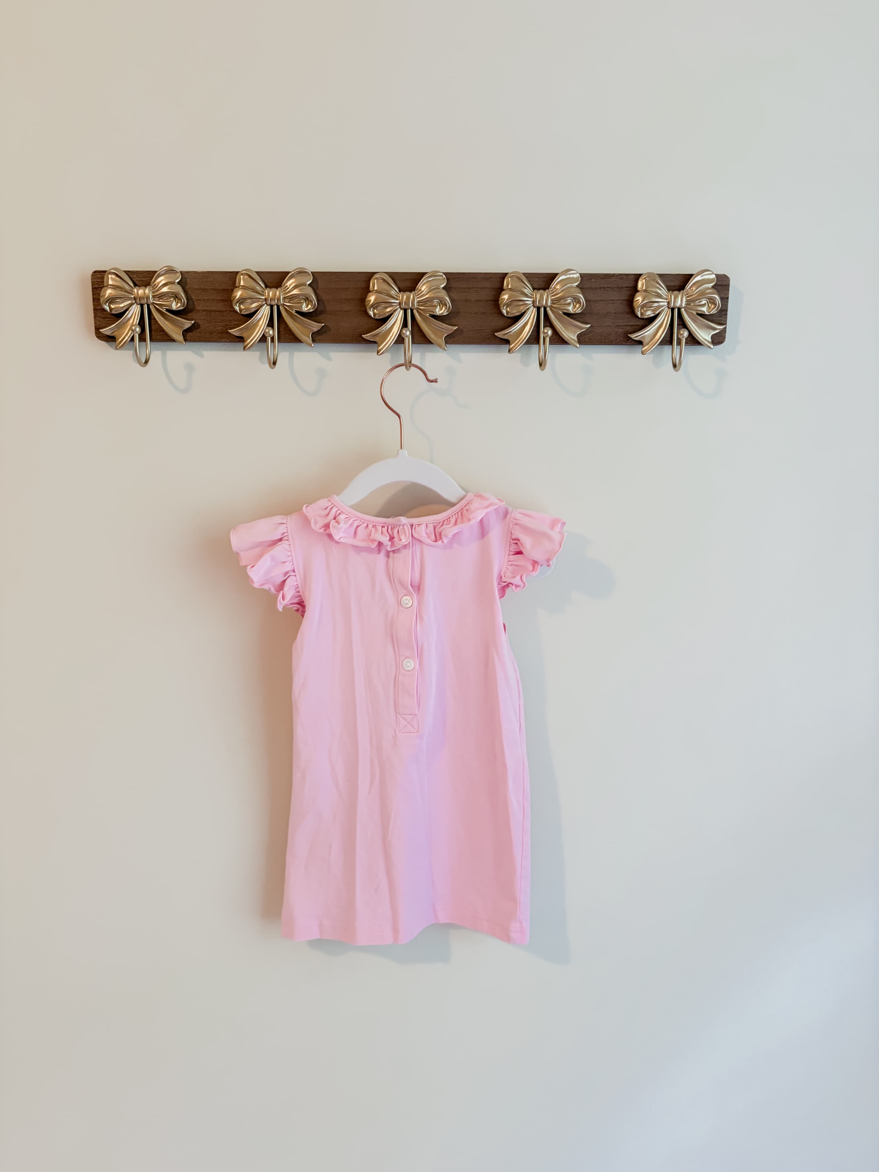 Cecil and Lou size 5 Pink Girls' top with Sailboat smocking and Ruffle Sleeves - Thumbnail 2