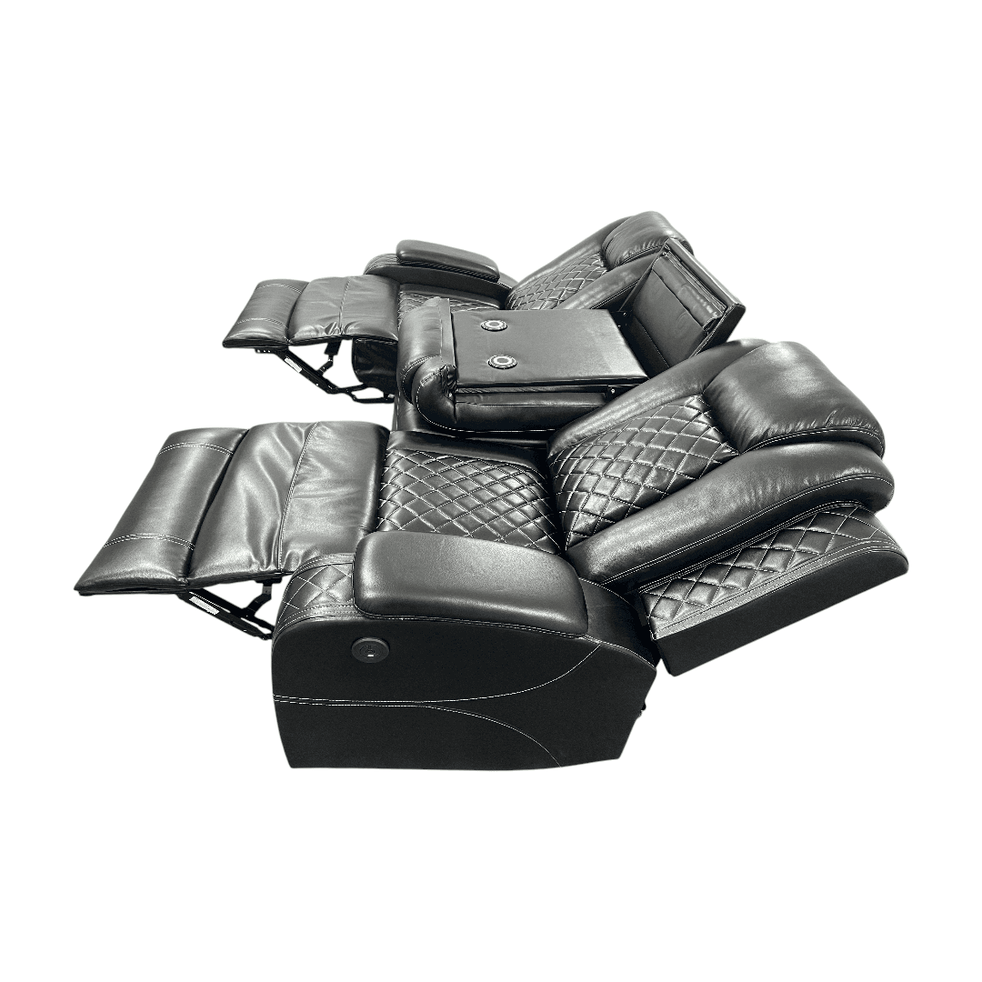 Latitude Run Power Reclining Sofa Couch with Wireless Charger and LED Lights - Thumbnail 15