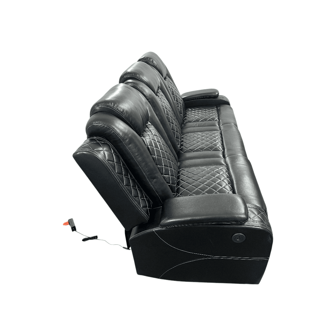 Latitude Run Power Reclining Sofa Couch with Wireless Charger and LED Lights - Thumbnail 11
