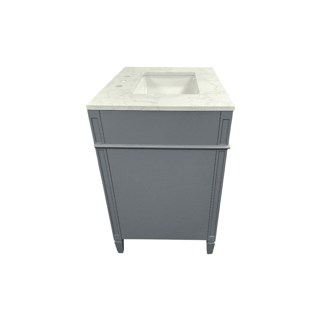 DeerValley Fully Assembled Single Bathroom Vanity with Backsplash - Light Gray - Thumbnail 14