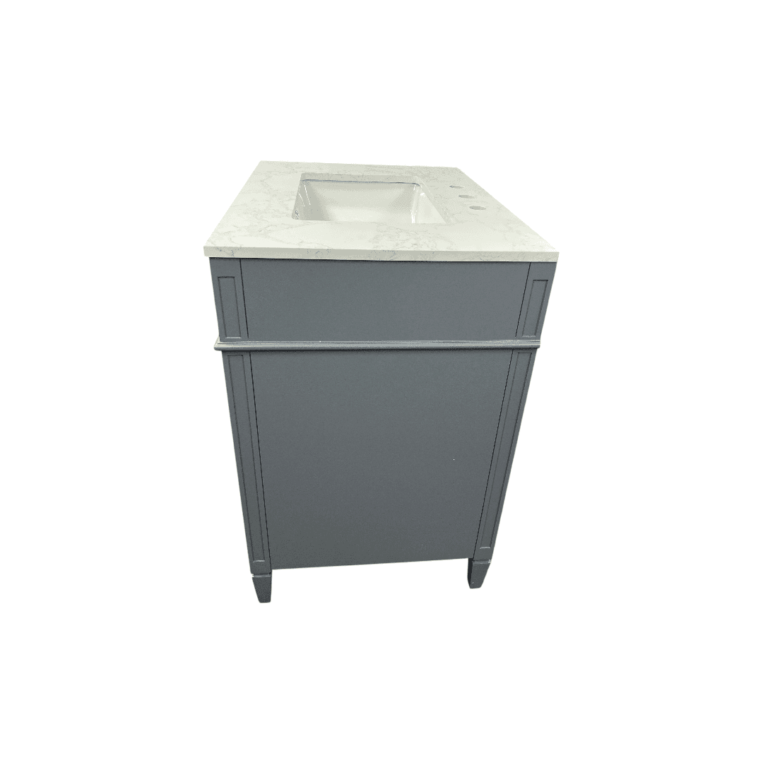 DeerValley Fully Assembled Single Bathroom Vanity with Backsplash - Light Gray - Thumbnail 6