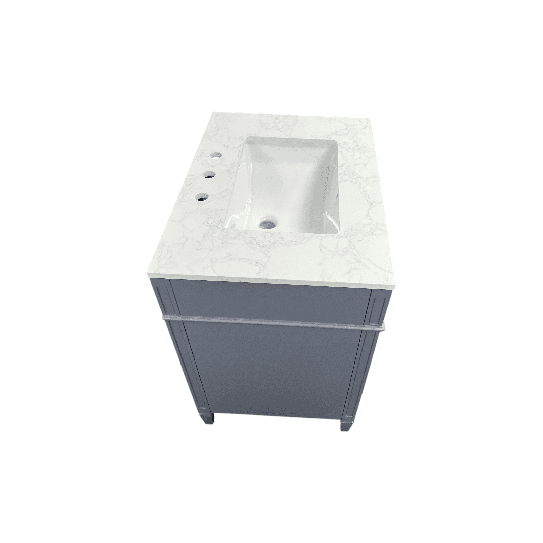 DeerValley Fully Assembled Single Bathroom Vanity with Backsplash - Light Gray - Thumbnail 15