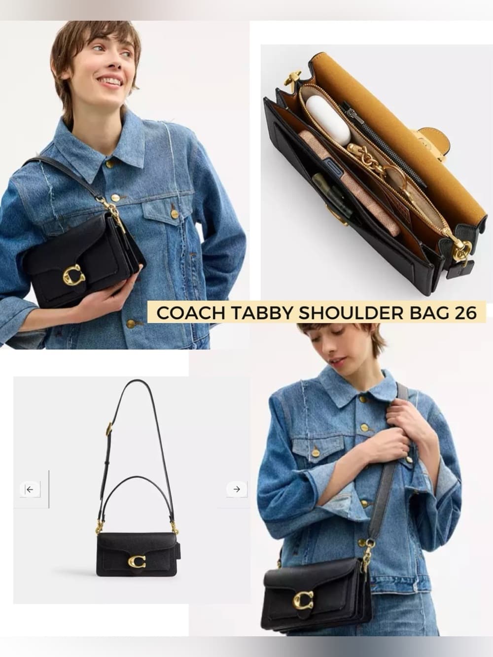 Coach Black Leather Tabby Shoulder Bag 26 - Thumbnail 13