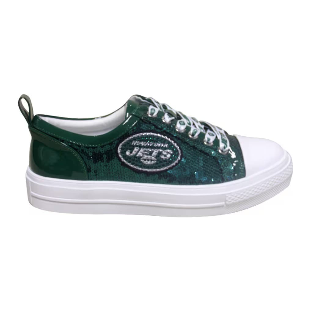 Women's New York Jets Cuce Green Team Sequin Sneakers - Thumbnail 2