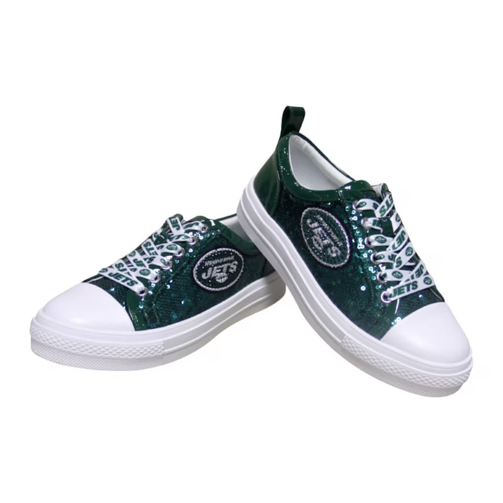 Women's New York Jets Cuce Green Team Sequin Sneakers - Thumbnail 3