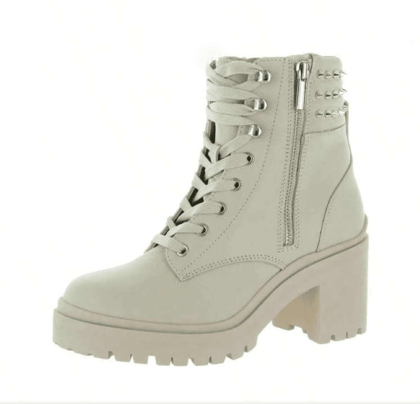 Steve Madden Jaydin Studded Combat Boot - Bone Leather | Size 6.5 - Thumbnail 3