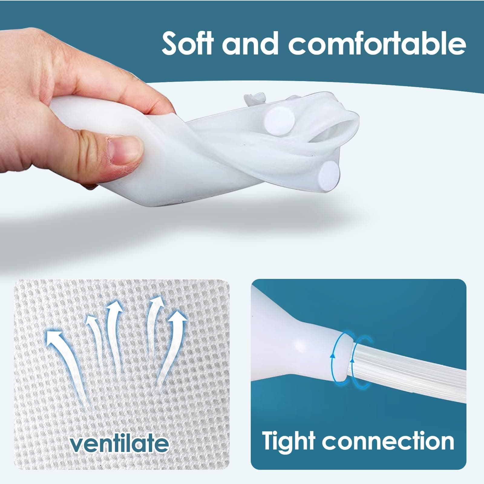 Wearable Urine Collector for Men External Catheter for Men Comfortable Secure Fit with Flexible Tubing for Everyday Home and Overnight Use, Elderly Men Black - Thumbnail 7
