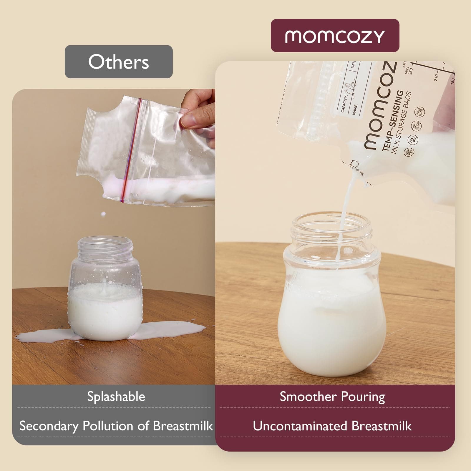 Momcozy Temp-Sensing Milk Storage Bags 8oz - Thumbnail 6