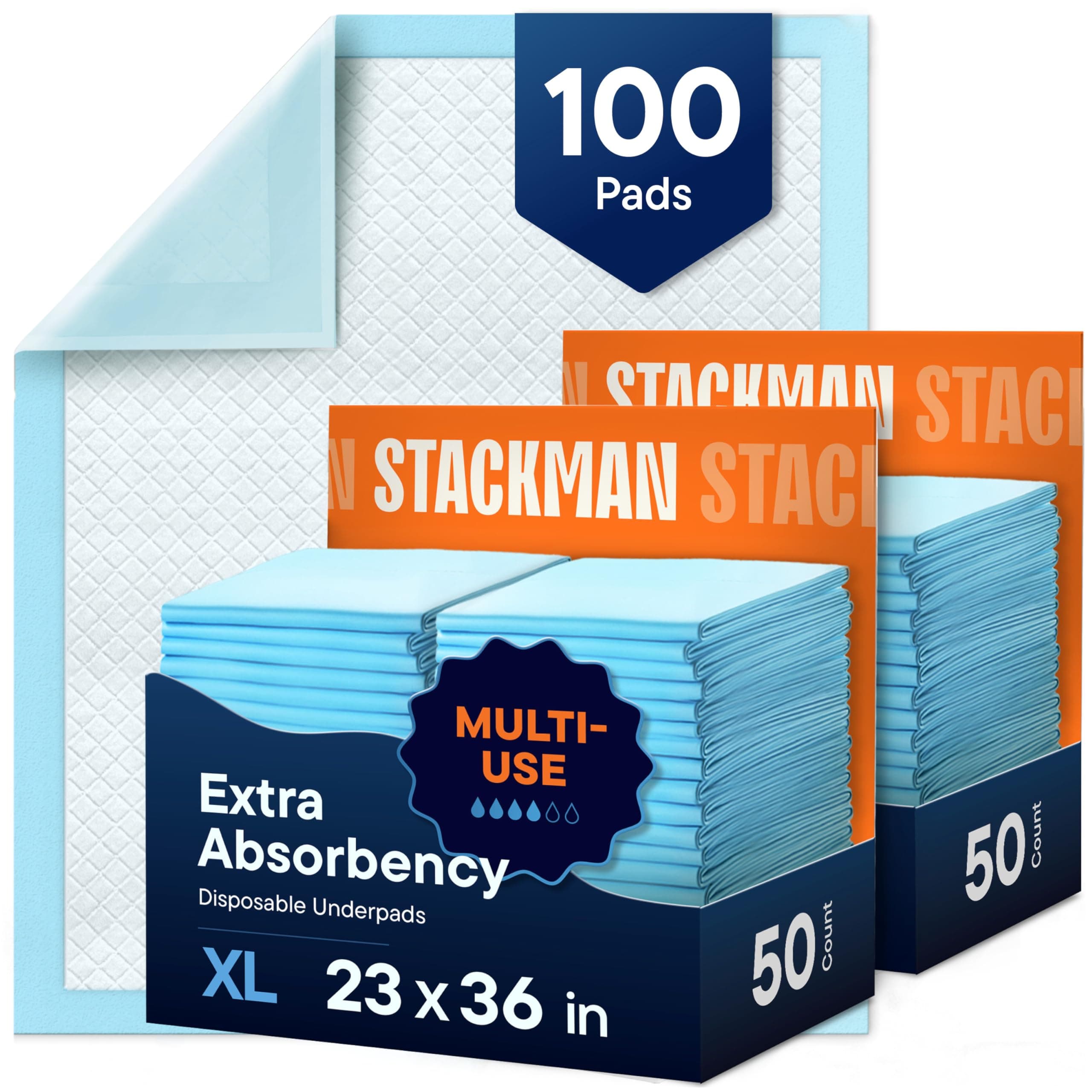 Chucks Pads Disposable [100-Pack] 23"x36" Large Super Absorbent Protective Pads, Leak-Proof Pads - Thumbnail 6