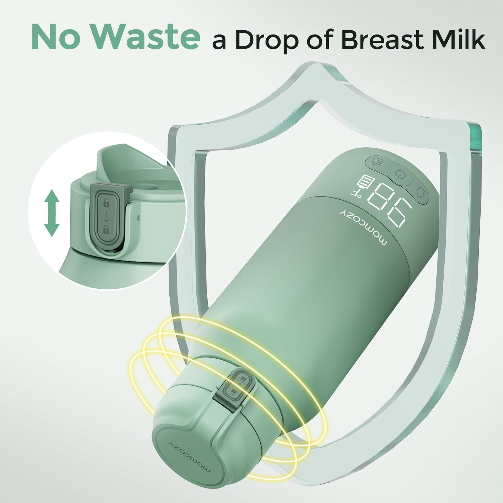 Momcozy Portable Milk Warmer for Travel – Dual Heating Modes for Breast Milk & Water, Portable Bottle Warmer with Fast Heating & Long Battery Life, 17 Ounces Large Capacity to Meet Your All-Day Needs - Thumbnail 3