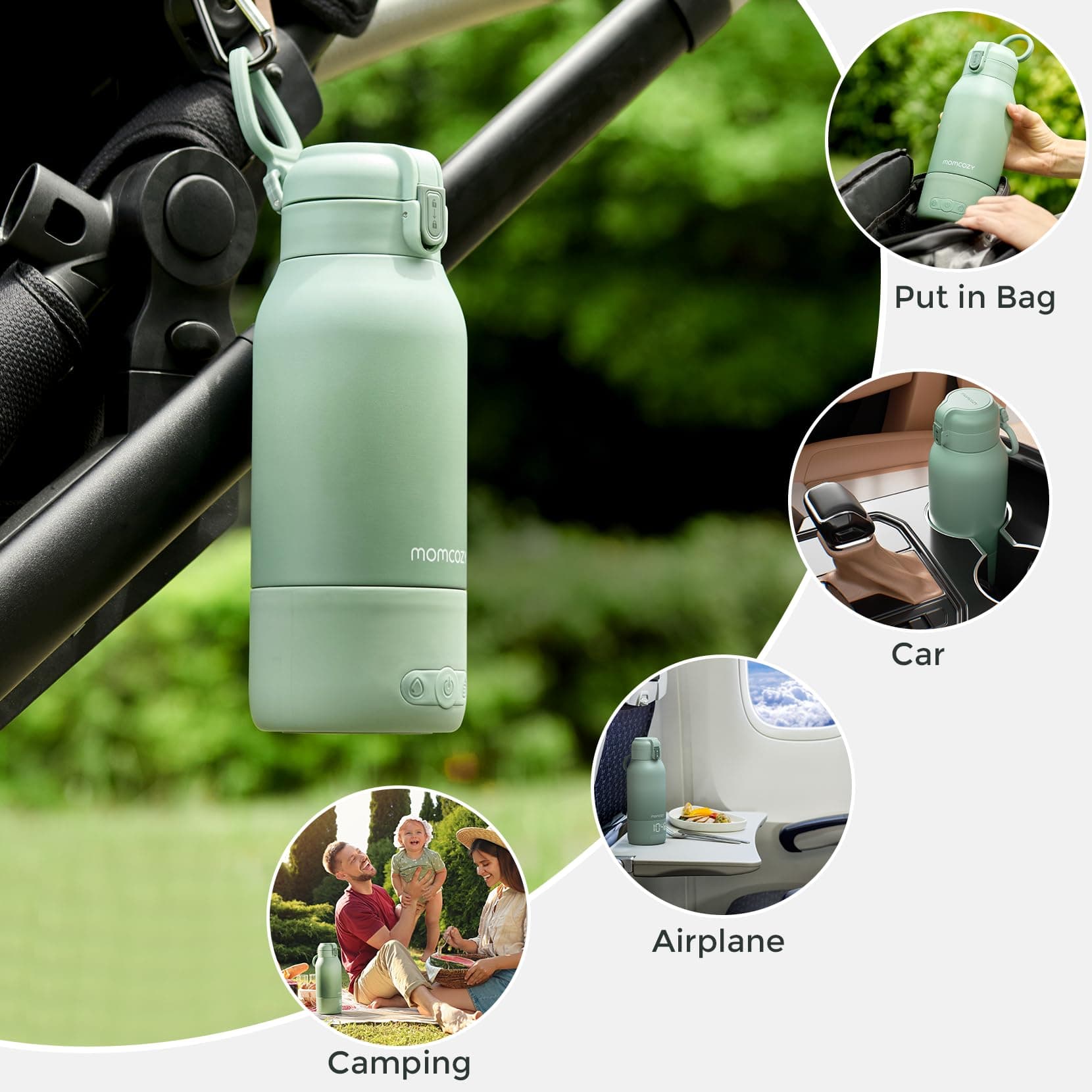 Momcozy Portable Milk Warmer for Travel – Dual Heating Modes for Breast Milk & Water, Portable Bottle Warmer with Fast Heating & Long Battery Life, 17 Ounces Large Capacity to Meet Your All-Day Needs - Thumbnail 11