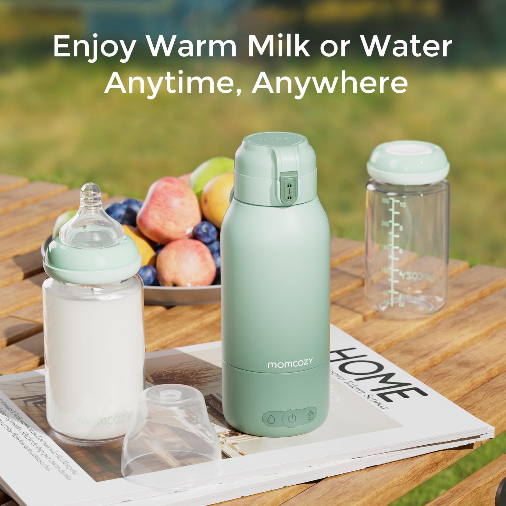 Momcozy Portable Milk Warmer for Travel – Dual Heating Modes for Breast Milk & Water, Portable Bottle Warmer with Fast Heating & Long Battery Life, 17 Ounces Large Capacity to Meet Your All-Day Needs - Thumbnail 8