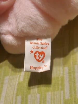 Ty Beanie Babies Pastel Bunny Lot of 4 - Hippity Hoppity Floppity Hippie '96/'98 - Thumbnail 3