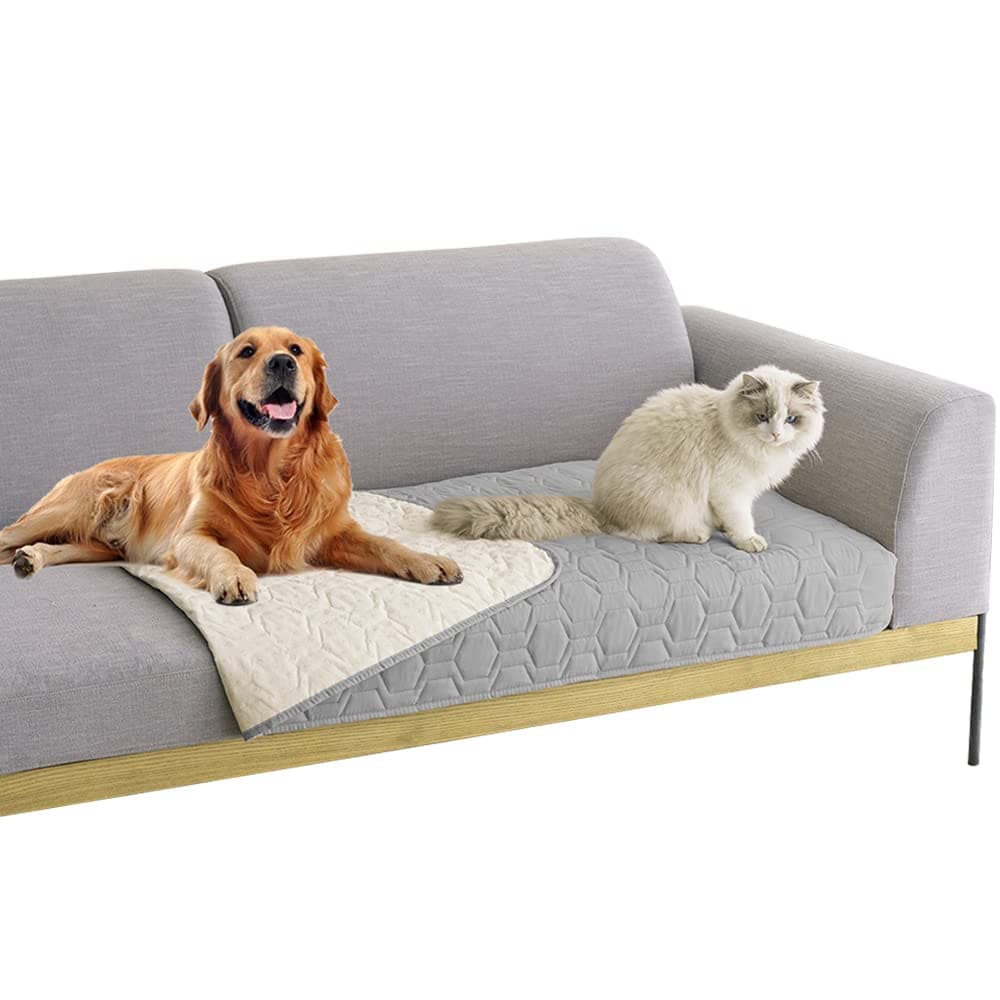 Waterproof Sofa Cover for Pets or Babies  Grey - Thumbnail 4