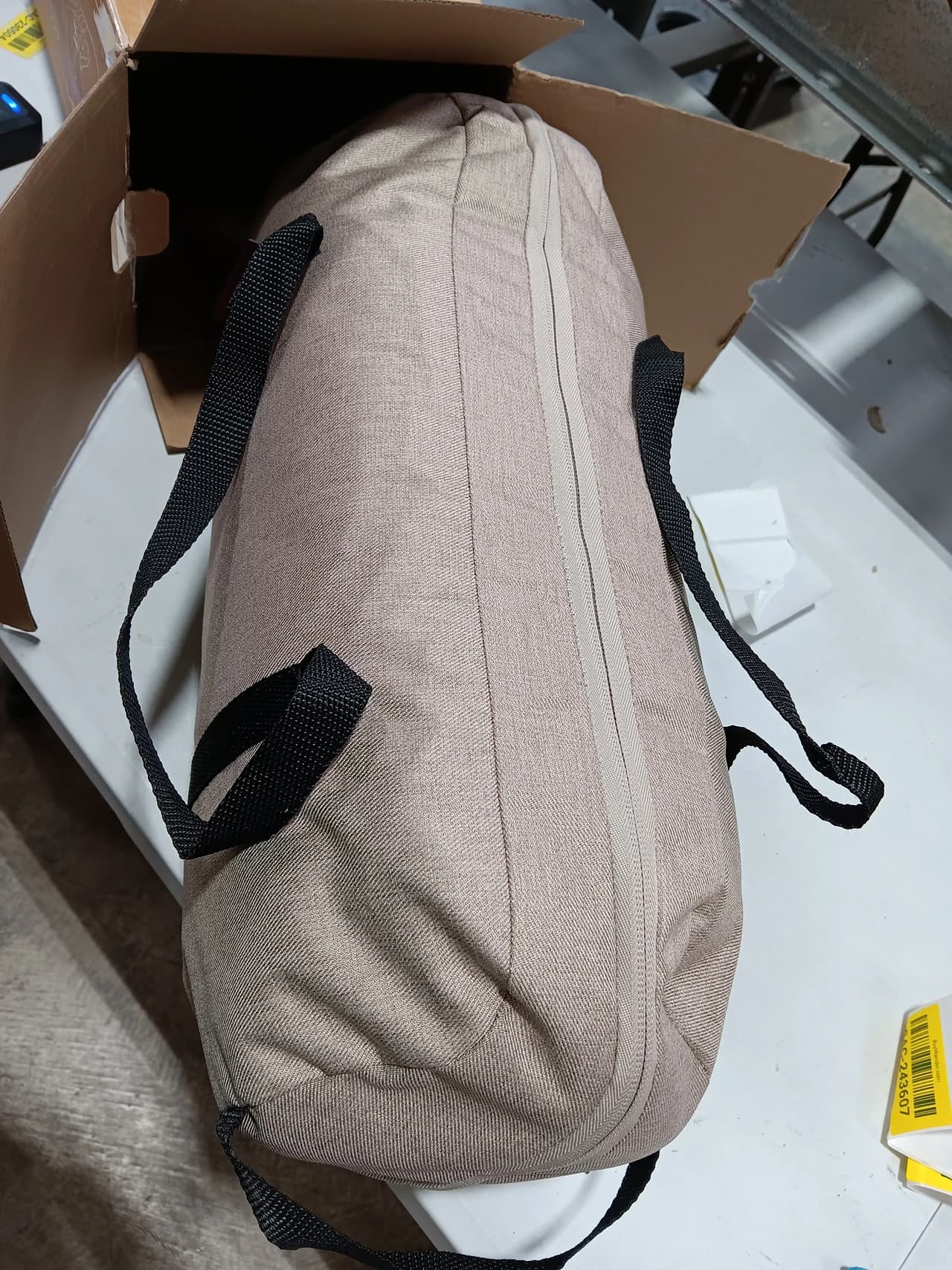 Beige Stroller Footmuff with Plush Lining - Thumbnail 8