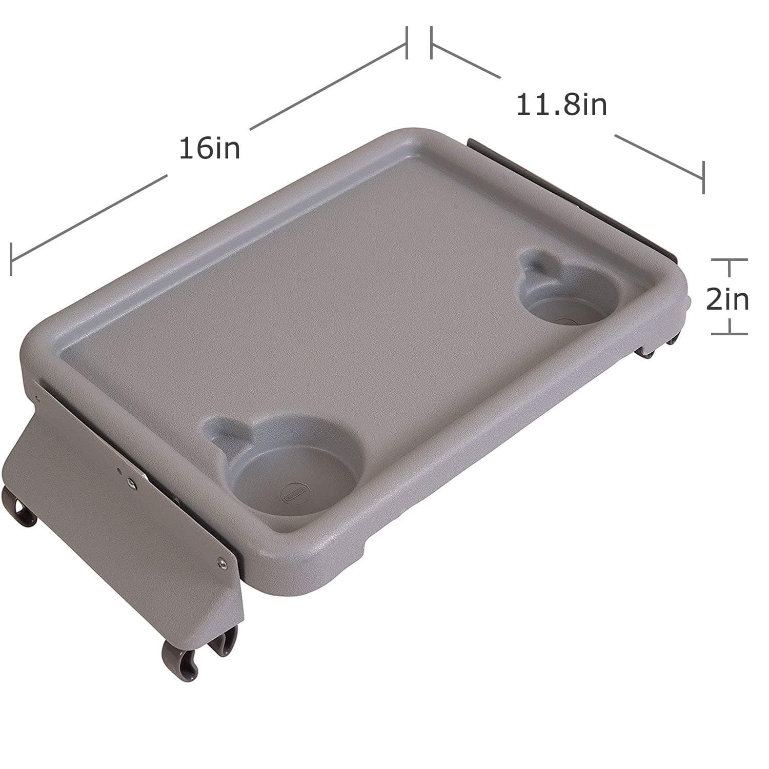 DMI Walker Tray, Rollator Tray, Mobility and Walker Accessory Tray Table Fits Most Standard Walkers, Folding with Two Cup Holders and Tool Free Assembly, 16 x 11.8 inch - Thumbnail 9