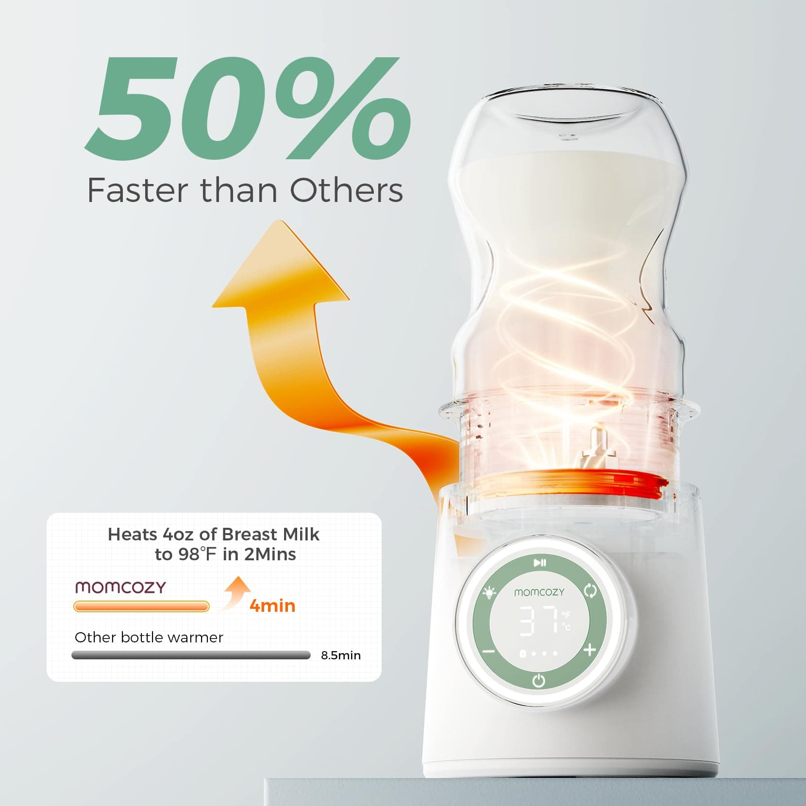 Momcozy Portable Bottle Warmer for Travel, Double Leak-Proof Travel Bottle Warmer with Fast Heating, Safety Material Baby Bottle Warmer for Dr. Brown, Philips Avent, Medela, Tommee Tippee, Comotomo - Thumbnail 2