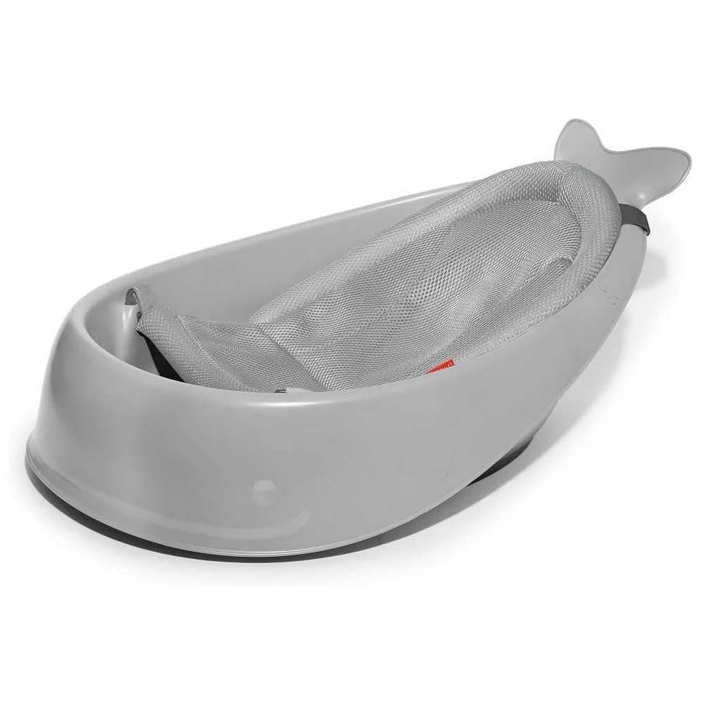 Gray Baby Bath Tub with Mesh Sling - Thumbnail 5