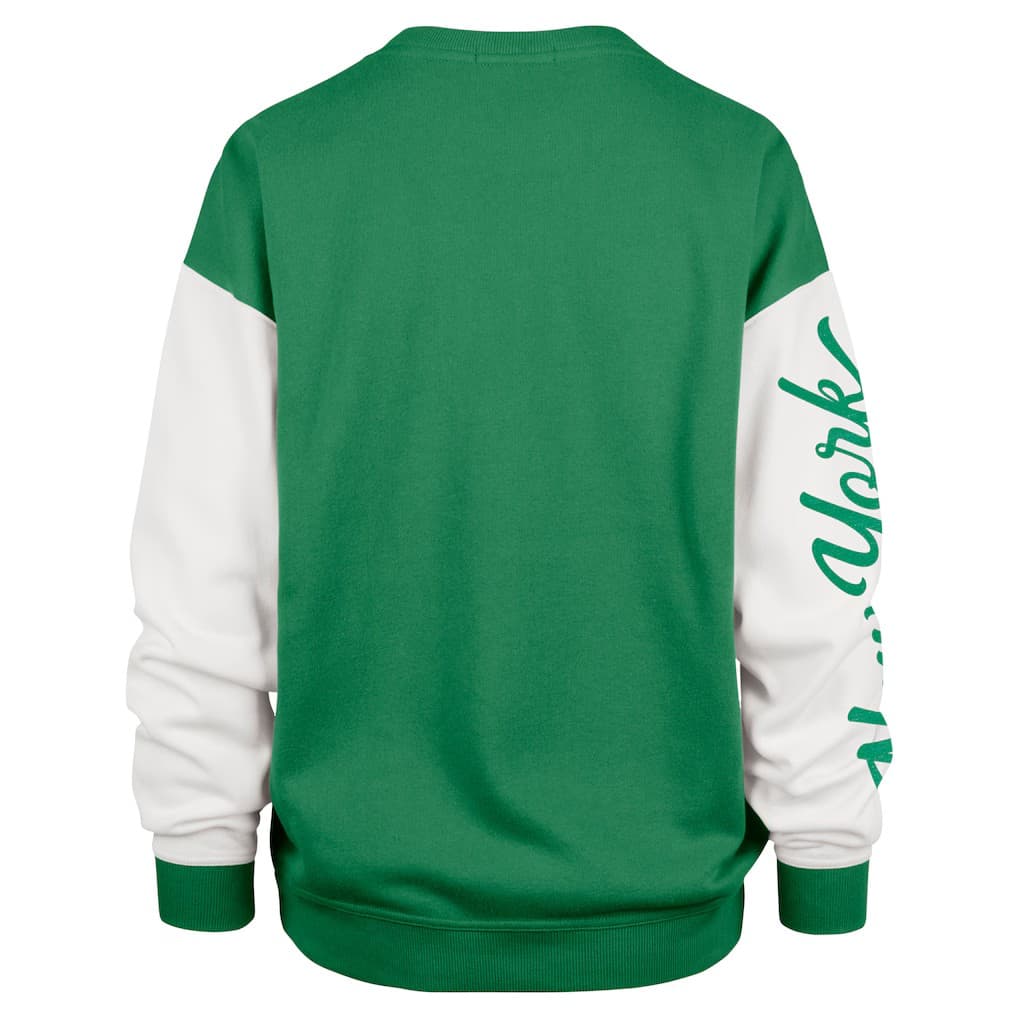 New York Jets Women's '47 Green Double Header Rise Andie Pullover Sweatshirt | Size Small - Thumbnail 3