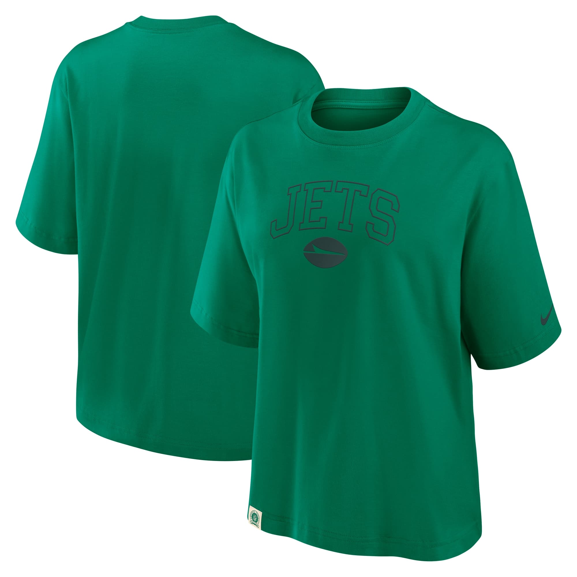 New York Jets Nike Women's Green Glory Arch Boxy T-Shirt | Size Small