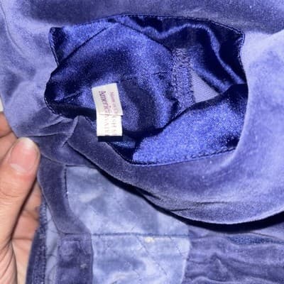 American Girl Bitty Baby Purple velvet dress outfit - RETIRED - with hat - Thumbnail 5