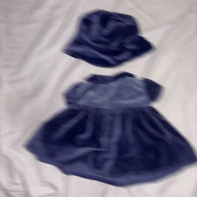 American Girl Bitty Baby Purple velvet dress outfit - RETIRED - with hat - Thumbnail 2