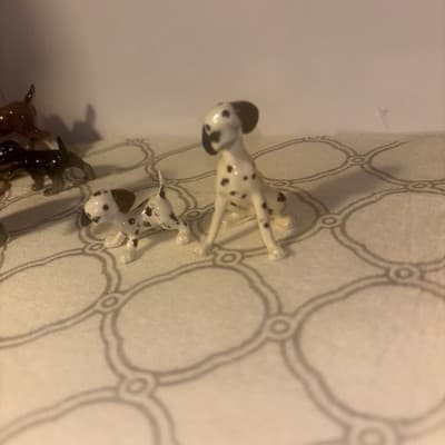 Rare Vintage Hagan Renaker Dalmatian Adult and Puppy In excellent Condition - Thumbnail 4