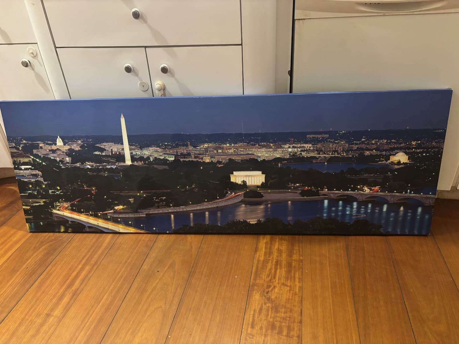 Washington DC Canvas Wall Art 20x60 Panoramic Skyline Monument Print Twilight