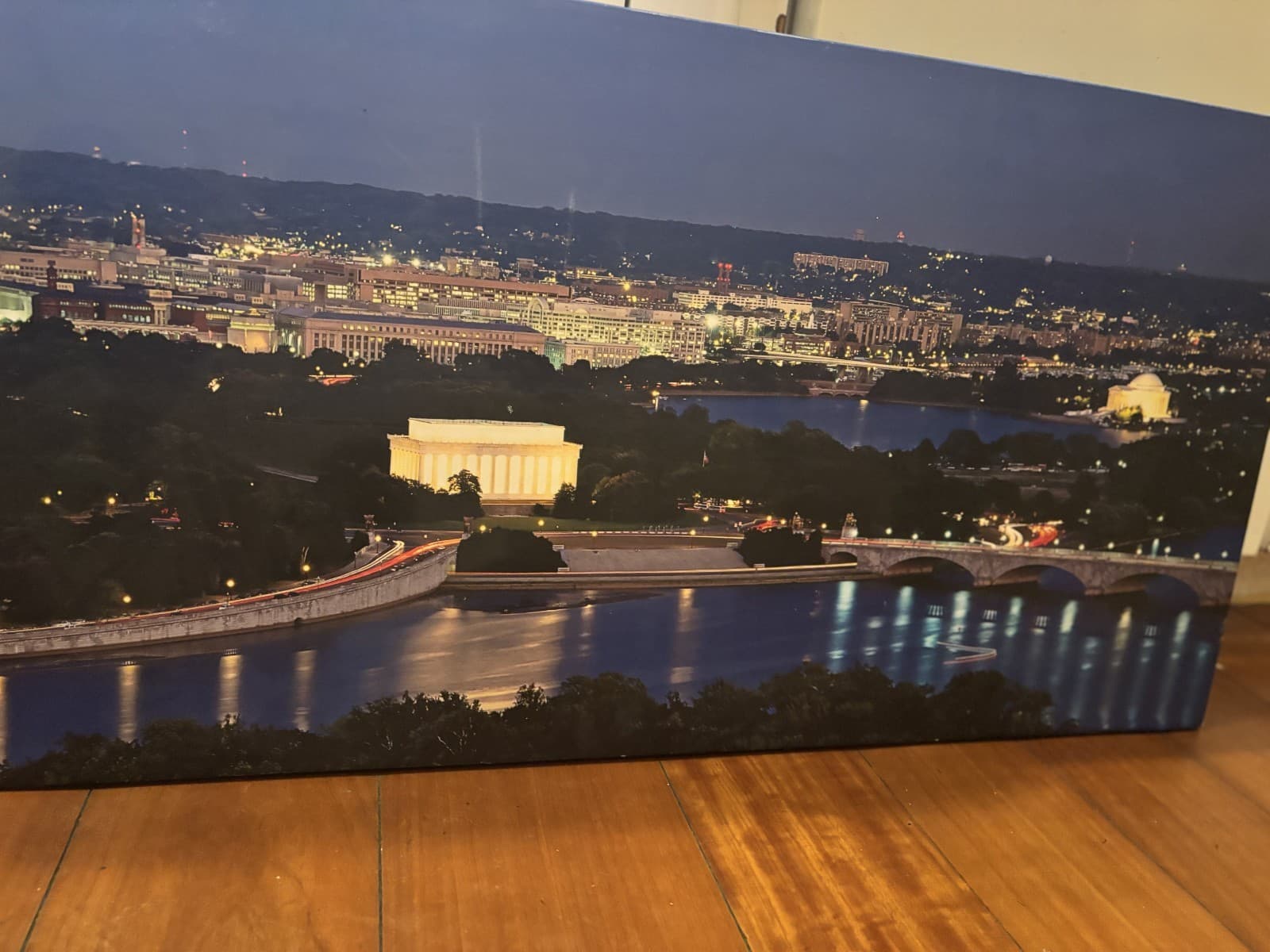 Washington DC Canvas Wall Art 20x60 Panoramic Skyline Monument Print Twilight - Thumbnail 4