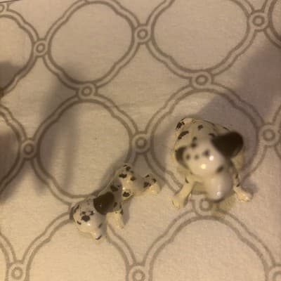 Rare Vintage Hagan Renaker Dalmatian Adult and Puppy In excellent Condition - Thumbnail 3
