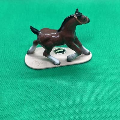 Vintage Retired Hagen Renaker Young Clydesdale Porcelain Figurine - Thumbnail 3