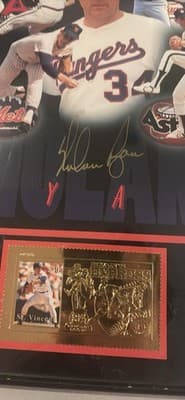 Nolan Ryan Texas Rangers Baseball Signed 6.5x8 Photo MLB Houston Astros COA - Thumbnail 4