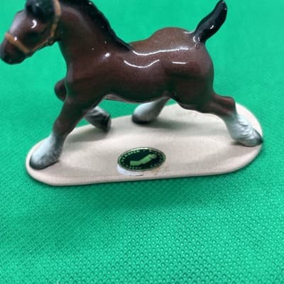 Vintage Retired Hagen Renaker Young Clydesdale Porcelain Figurine - Thumbnail 2