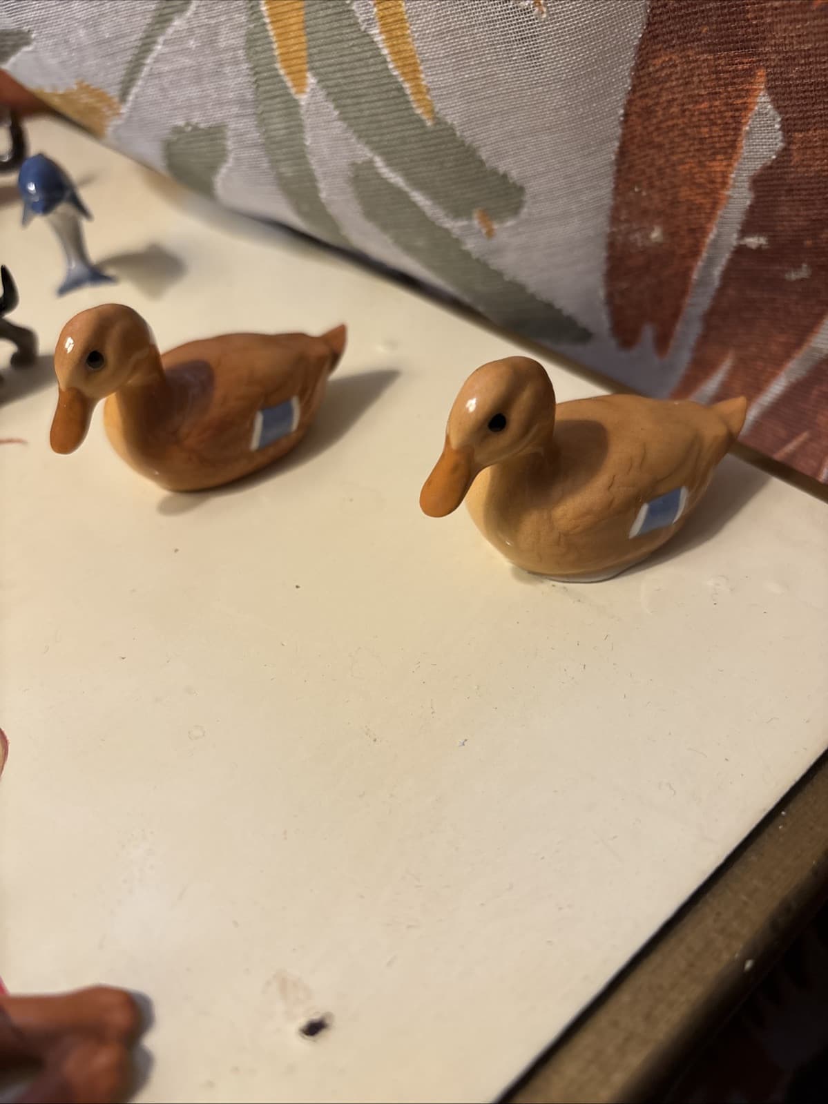 Retired Hagen Renaker Mama Mallard Duck Figurine Blue White Porcelain Vtg - Thumbnail 2
