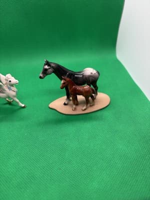 Hagen Renaker Appaloosa & Colt w/ Base And Pegasus With Chips And Kintsugi - Thumbnail 5