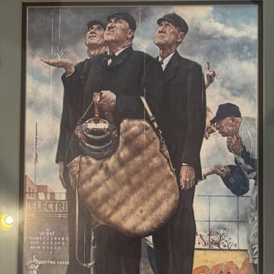 Professionally framed iconic Norman Rockwell print “Tough Call” 29.5”X 17.5” - Thumbnail 5