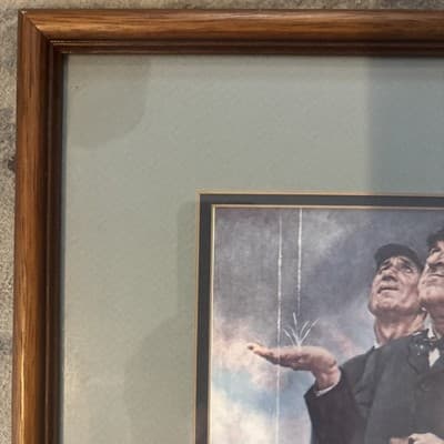 Professionally framed iconic Norman Rockwell print “Tough Call” 29.5”X 17.5” - Thumbnail 8