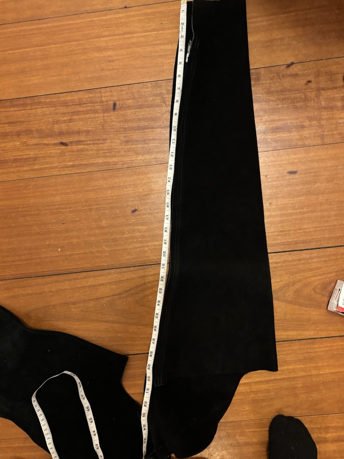 Youth Black Leather Suede Full Chaps Western Horse Riding Kids Equestrian - Thumbnail 5