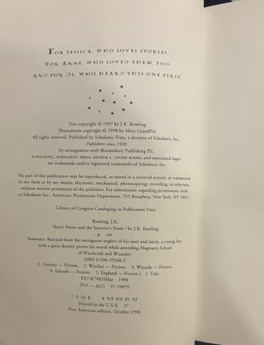 Harry Potter And the Order of the Phoenix TRUE First Edition 1st Print W/ERRORS - Thumbnail 5