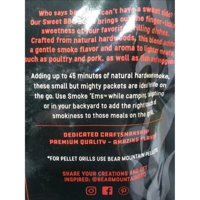 Bear Mountain Sweet BBQ Smoke 'Ems Sweet Smoky Flavor on any Grill - NEW!!! - Thumbnail 6
