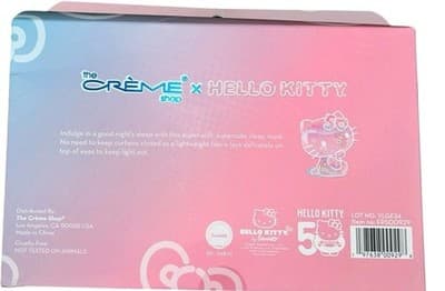 The Crème Shop Hello Kitty 50th Anniversary Plush Sleep Mask Plushie NEW NIB!!! - Thumbnail 4