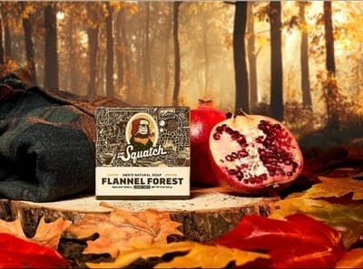 Dr Squatch Limited Edition Bar Soap Flannel Forest Light Grit 5oz - Thumbnail 3