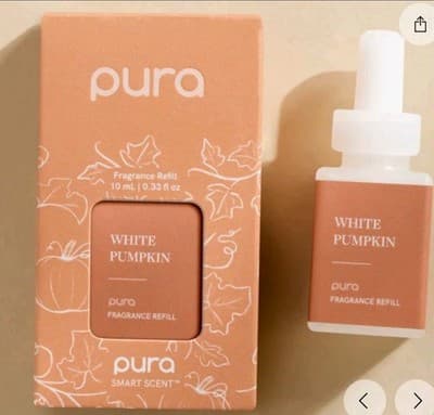 Pura White Pumpkin Smart Scent Fragrance Refill 0.33oz NEW Fall Scent NIB, Cozy! - Thumbnail 5