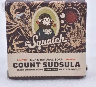 Dr. Squatch Men's Natural Bar Soap - Count Sudsula-Light Grit, NIB Lt Edition!!! - Thumbnail 4