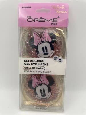The Crème Shop Disney Minnie Mouse Gel Eye Masks Reusable Hot Cold NIB NEW Box! - Thumbnail 2